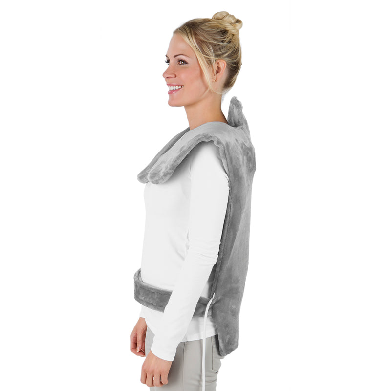 VITALmaxx Heizdecke Nacken & Rücken 2in1 100W in Anthrazit mit Wärmefunktion und Massage für Rücken, Schulter und Nackenbereich.