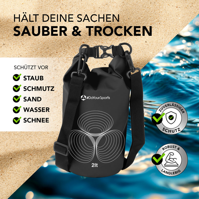 #DoYourOutdoor Dry Bag 2L - Schwarz