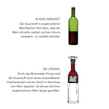 Winemaster Aromaschutz-Flasche - 750 ml - braun - 3er-Set bewahrt Wein vor Sauerstoff und erhält Aroma durch verschiebbaren Boden und Edelstahlverschluss.