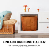 N8WERK Filz-Aufbewahrungskorb M - 32 x 32 x 32 cm - Rost, moderner, faltbarer Filzkorb für vielseitige Aufbewahrung im Haushalt.