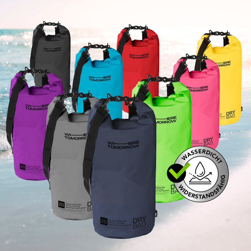 Where Tomorrow Dry Bag 20L - Style 01 - Dunkelblau