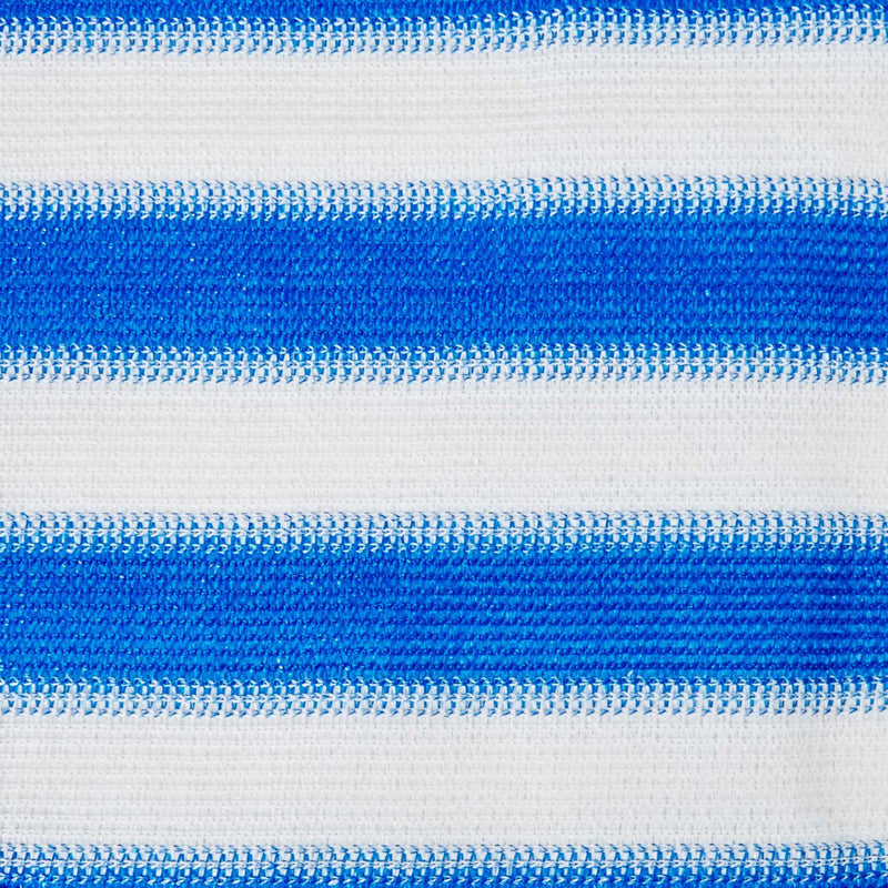 LUMALAND Balkonsichtschutz inkl. Befestigungsseil, blau-weiß gestreift, robustes 0,9 x 5 m HDPE-Material, UV-beständig.