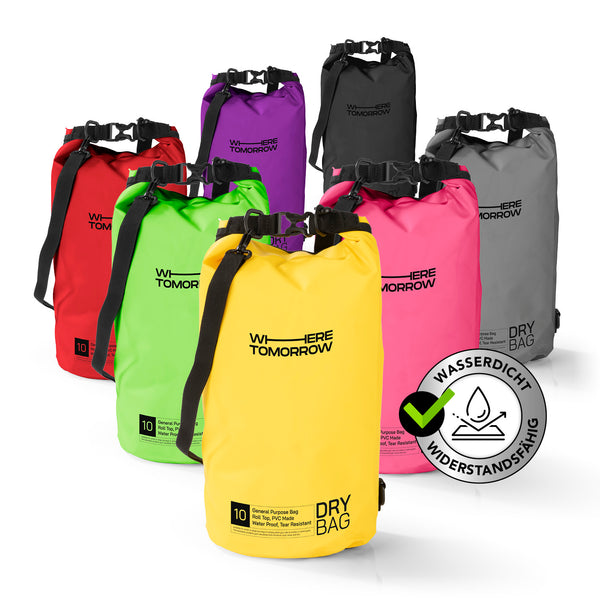 Where Tomorrow Dry Bag 10L - Style 01 - Gelb