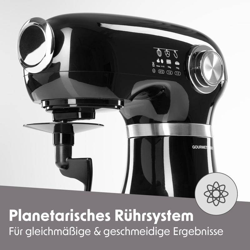 GOURMETmaxx Küchenmaschine - Schwarz