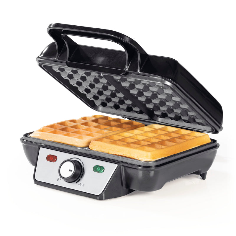 GOURMETmaxx Waffeleisen für Belgische Waffeln mit Antihaftbeschichtung, einstellbarem Bräunungsgrad und Cool-Touch-Griffen.