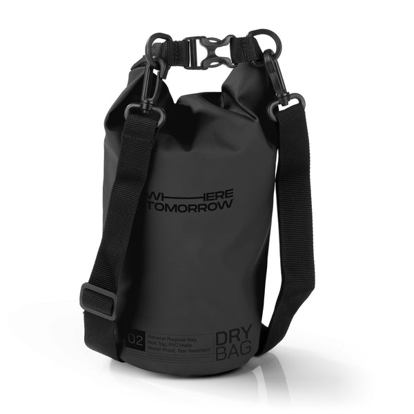 Where Tomorrow Dry Bag 2L - Style 01 - Schwarz