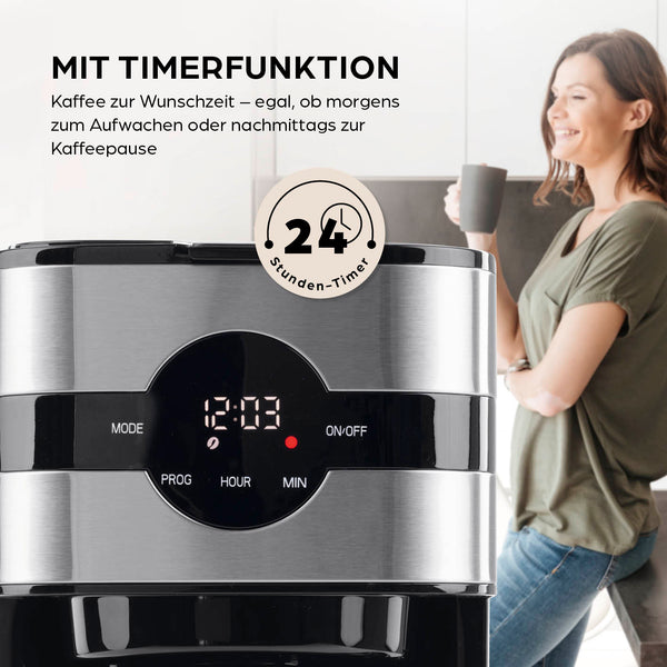 Barista Filterkaffeemaschine Touch Iso mit Isolierkanne, LED-Touchdisplay und Timerfunktion für frischen Kaffee zur Wunschzeit.