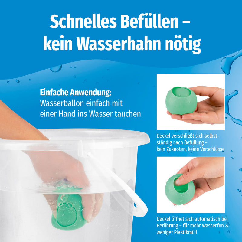 EASYmaxx Silikon-Wasserballon - 12er-Set