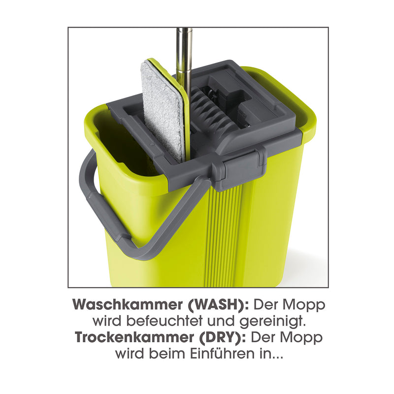 CLEANmaxx Wischsystem Komfort-Mopp - grau/grün