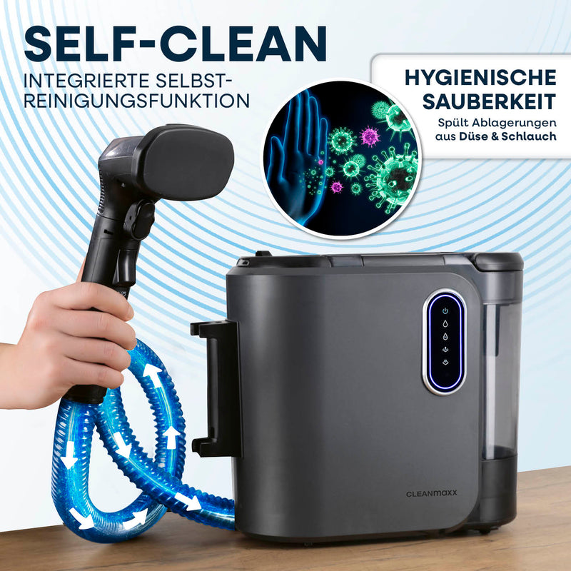 CLEANmaxx Polster- & Teppichreiniger Pro Steam - mit Heißwasser & Dampf - 2000 W