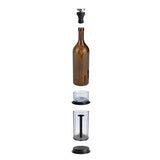 Winemaster Aromaschutz-Flasche - 750 ml - braun - 3er-Set mit Glasflasche, Edelstahlverschluss und verschiebbarem Boden.