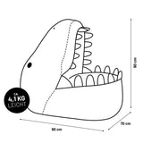 LUMALAND Animal Line Kindersitzsack Dino - Senfgelb