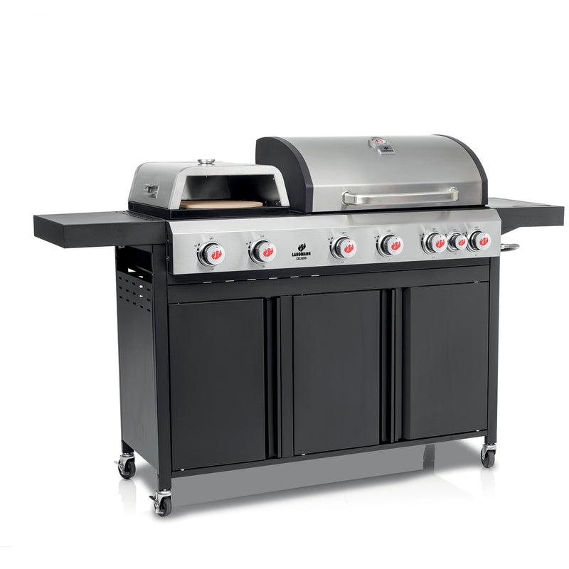 LANDMANN Gasgrill CALIANO 6.1 cooK mit Pizzaaufsatz