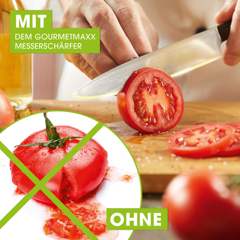 GOURMETmaxx Messerschärfer - anthrazit/schwarz