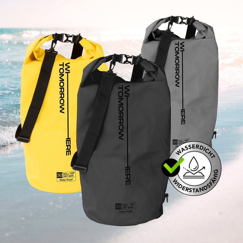 Where Tomorrow Dry Bag 30L - Style 02 - Schwarz