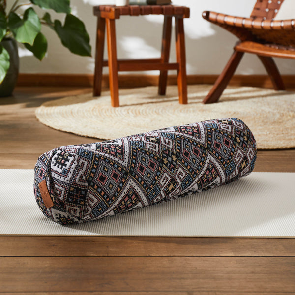 #DoYourYoga Yoga-Bolster Tarik - gefüllt mit Bio-Dinkelspelz - 68 x 22 x 22 cm - Style 11