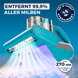 CLEANmaxx Milbensauger Rotation Power - entfernt 99,9 % Milben - mit UV-C-Licht
