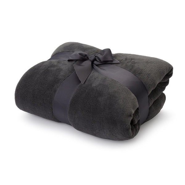 LUMALAND Kuscheldecke - 150x200 cm - graue weiche Sofadecke aus Coral-Fleece, ideal als Tagesdecke oder Wolldecke.