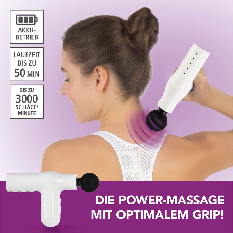 VITALmaxx Mini Massage Gun Smart Grip - Weiß