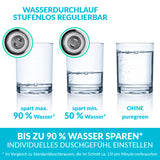 puregreen einstellbarer Wassersparer für die Dusche - chromfarben