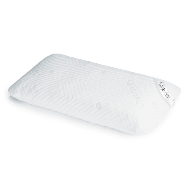 nah-vital Kopfkissen Memory-Schaum mit SEAQUAL-Cover, atmungsaktiv, viscoelastisch, für Seiten- & Rückenschläfer, Maße 80x40x12,5 cm, weiß.