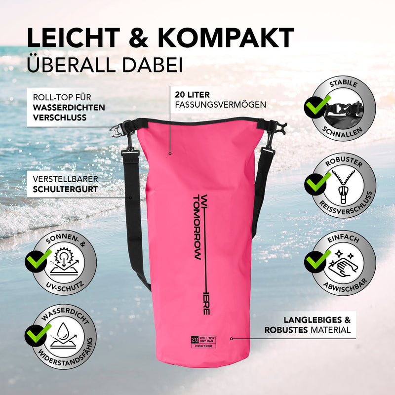 Where Tomorrow Dry Bag 20L - Style 02 - Pink