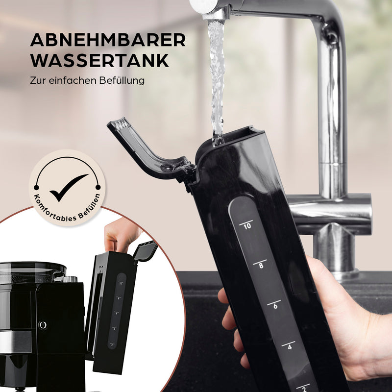 Barista Filterkaffeemaschine Touch Iso mit Mahlwerk und LED-Touchdisplay - 800W