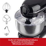 GOURMETmaxx Küchenmaschine 3in1 - 15-tlg. - Metallic Schwarz