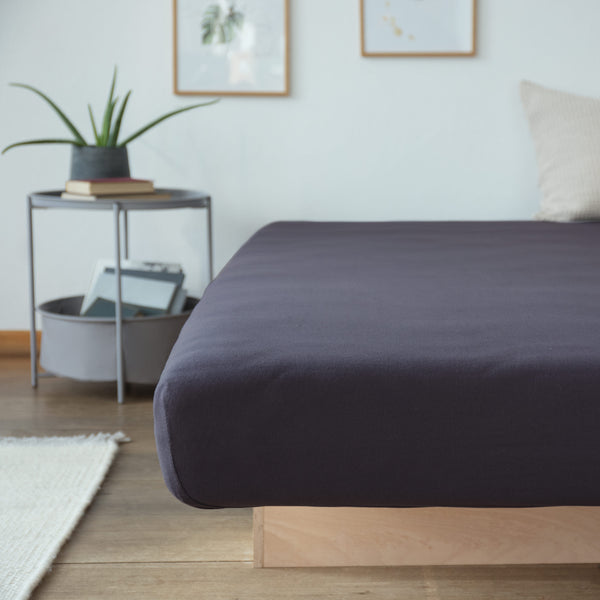 LUMALAND Comfort Jersey Spannbettlaken - 160 g/m² 100% Baumwolle - 140 x 200 cm - 160 x 200 cm - Anthrazit