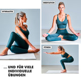 #DoYourFitness Fitnessmatte - In- & outdoor - Yoga, Gymnastik & Co. - 183 x 61 x 2 cm - Weiß