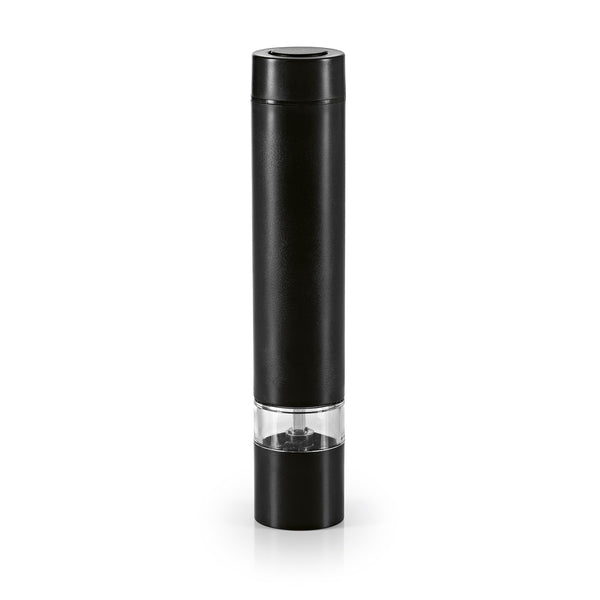 GOURMETmaxx Salz- & Pfeffermühle 2-tlg. schwarz mit elektrischem Keramikmahlwerk für grobe und feine Körnungen.