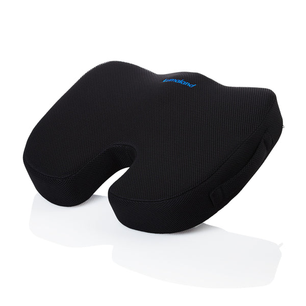 LUMALAND Memorykissen - Premium Sitzkissen mit 2 Bezügen aus ergonomischem Memory Foam für optimalen Sitzkomfort und rutschfeste Unterseite.