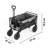 EASYmaxx Bollerwagen faltbar  - anthrazit/schwarz