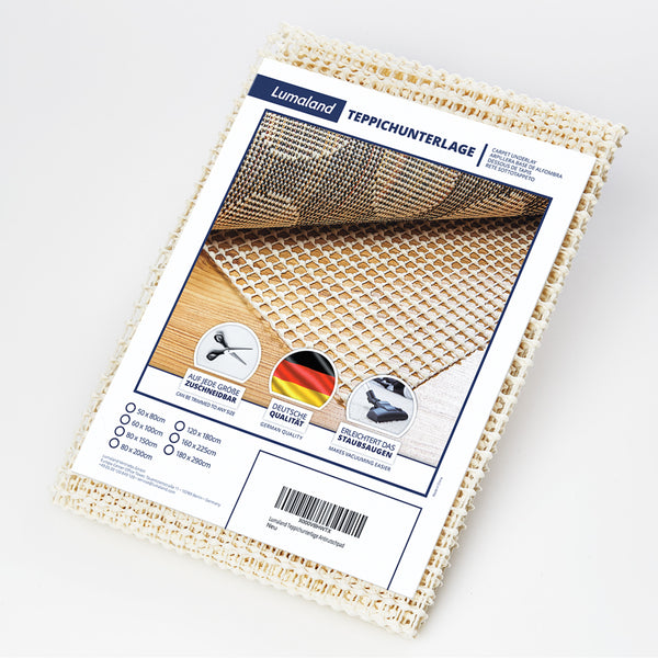 LUMALAND Teppichunterlage Antirutschmatte 120 x 180 cm - Rutschfeste Teppich Stopper Unterlage - Zuschneidbar & Atmungsaktiv