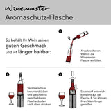 Winemaster Aromaschutz-Flasche 750 ml braun 3er-Set schützt Weinqualität durch Sauerstoffentzug ohne Vakuumpumpe für längeren Genuss.
