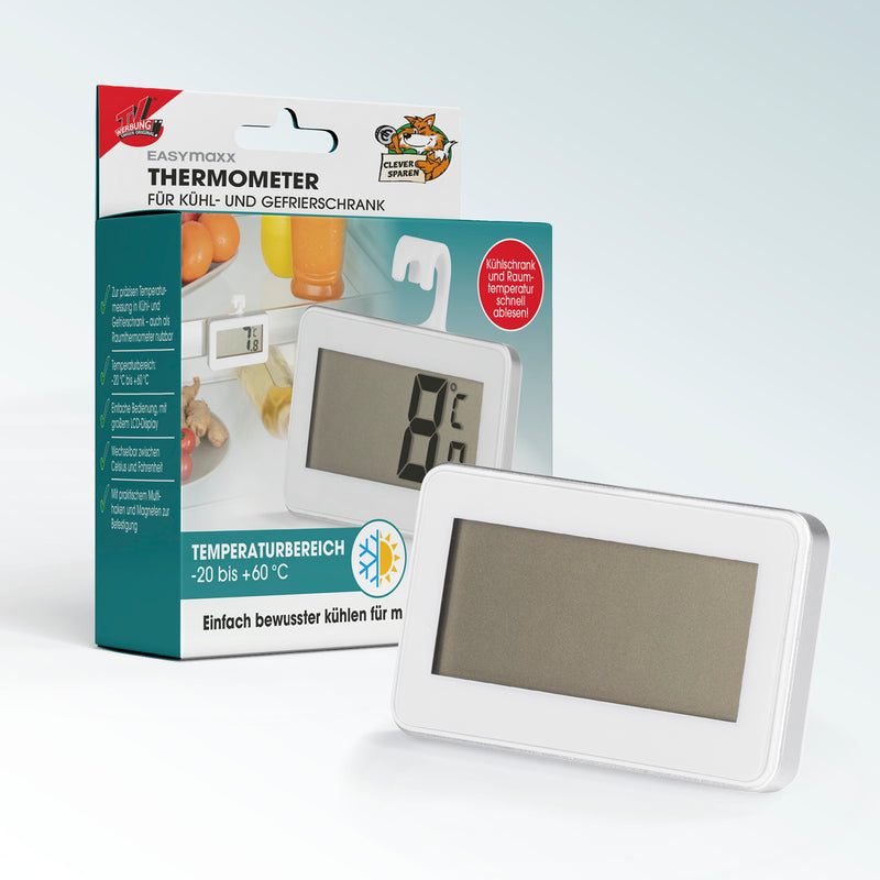 EASYmaxx Kühlschrank Thermometer - Weiß