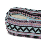 #DoYourYoga Yoga-Bolster Tarik mit Bio-Dinkelspelz, 68x22x22 cm, buntes indisches Design, abnehmbarer Reißverschlussbezug.