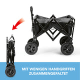 EASYmaxx Bollerwagen faltbar  - anthrazit/schwarz