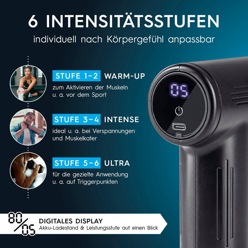 VITALmaxx Massagegerät Mini-Gun -  schwarz/silber