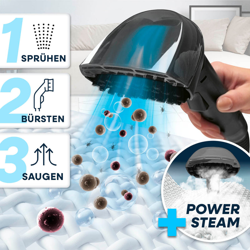 CLEANmaxx Polster- & Teppichreiniger Pro Steam - mit Heißwasser & Dampf - 2000 W