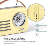 EASYmaxx Radio Retro - Stil der 50er-Jahr - Vanille