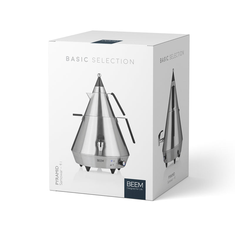 PYRAMID Samowar - 4 l zum schnellen Servieren von heißem Wasser und Tee, mit 4 l Behälter und 1 l Teekanne für Gastronomie.