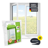 Moskitonetz für Fenster mit selbstklebendem Klettband - 130 x 150 cm - Weiß