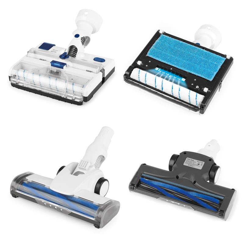 CLEANmaxx Akku-Reinigungssystem Nass & Trocken Zubehörteile für Wischmopp und Handstaubsauger mit verschiedenen Bürstenaufsätzen.