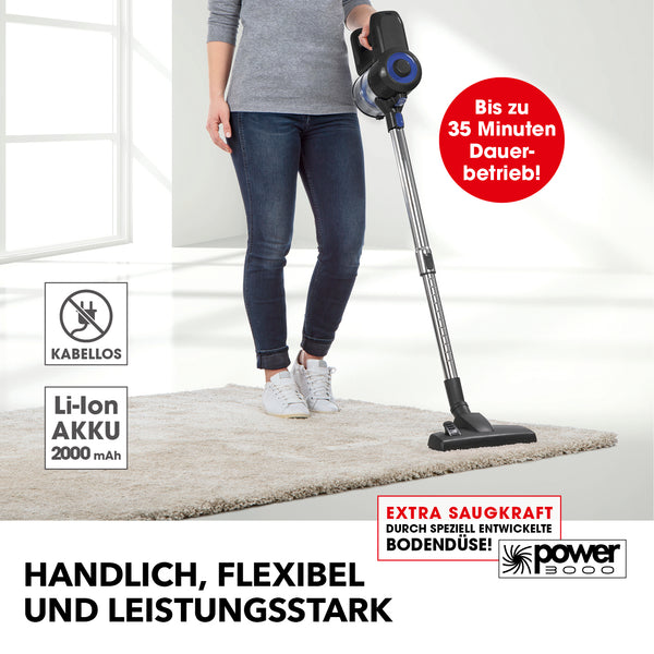 CLEANmaxx Zyklon-Staubsauger - schwarz/blau