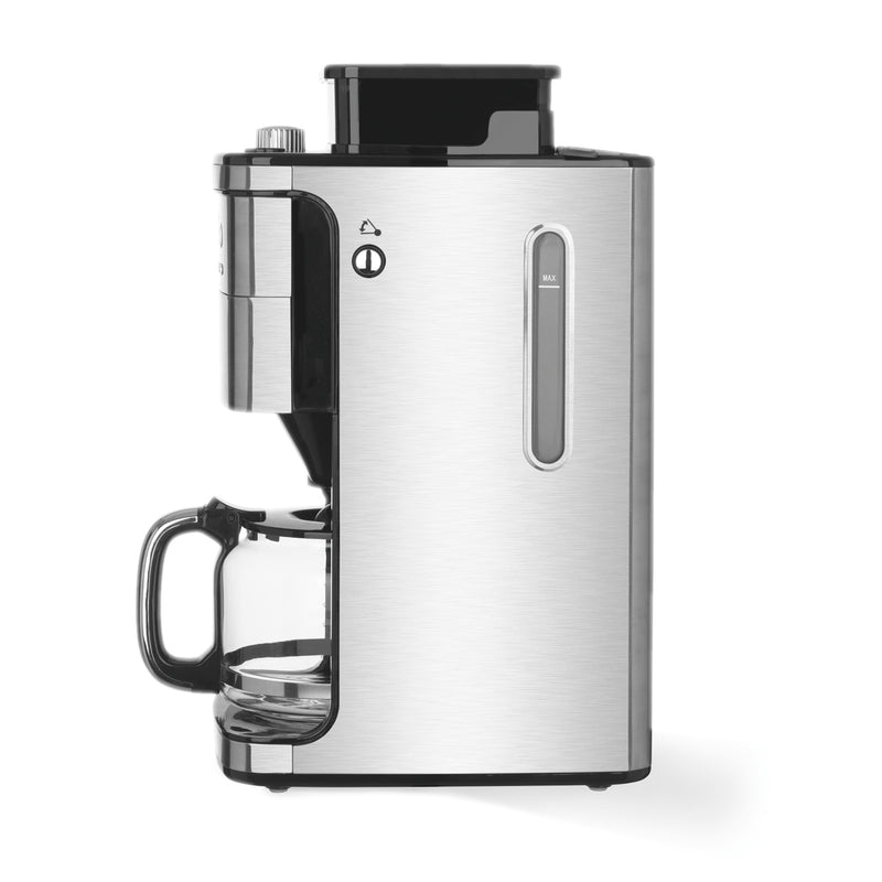 BEEM FRESH-AROMA-PERFECT SUPERIOR Filterkaffeemaschine mit Mahlwerk und 1,5 l Glaskanne für bis zu 12 Tassen.