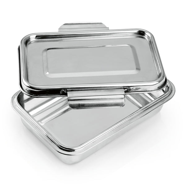GOURMETmaxx Lunchbox Klick-it 2-tlg. aus Edelstahl mit Auslaufschutz durch Klick-and-go-System und Silikondichtung im Deckel.