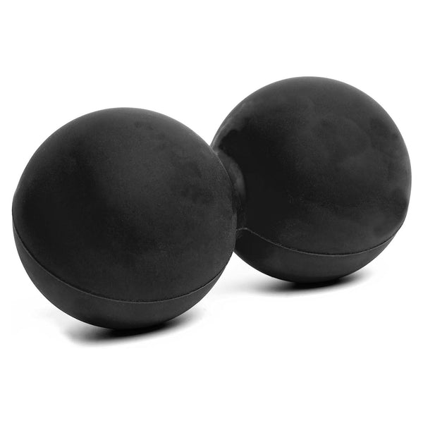 #DoYourFitness Double Faszienball -  Massageball Globo - ca 8cm Durchmesser aus Silikon - Schwarz