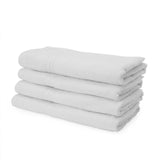 LUMALAND Premium Frottee-Handtuch - 50 x 100 cm - 4er Set - weiß