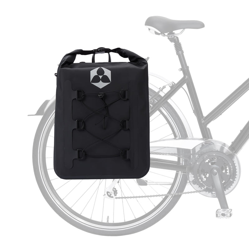 DoYouOutdoor Fahrrad Gepäck Tasche wasserfest - Gepäckträger Packtasche - 23L - Schwarz